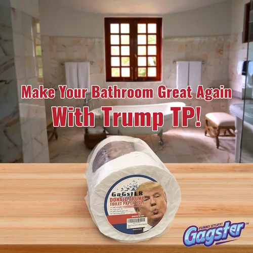 Miniatura 4 de Rollo de Papel Higiénico Político de Trump por Gagster - 3 Capas de Papel Higiénico Divertido y Novedoso con Imagen a Todo Color - 200 Hojas por
