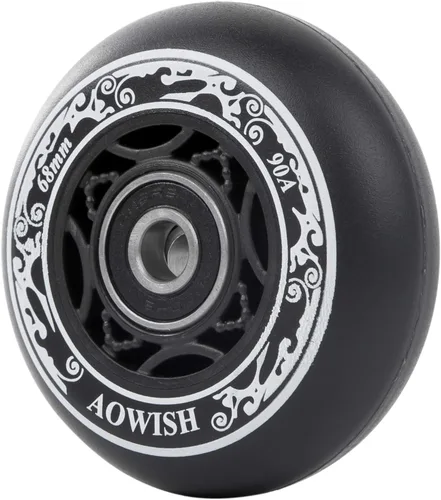 Miniatura 7 de Ruedas Ripstik de 2.677 in de 2.677 in, ruedas Ripstick 90a, ruedas de repuesto de 2 ruedas con rodamientos ABEC-9 para mini Ripstik/Carving Negro