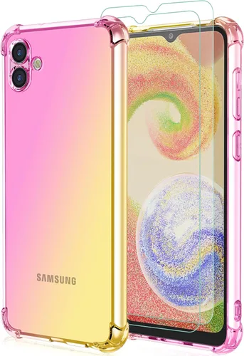 Miniatura 8 de Osophter Para Samsung Galaxy A04E Caso: Transparente Transparente Con Protector De Pantalla TPU Absorción De Golpes Flexible Cubierta Del Teléfono