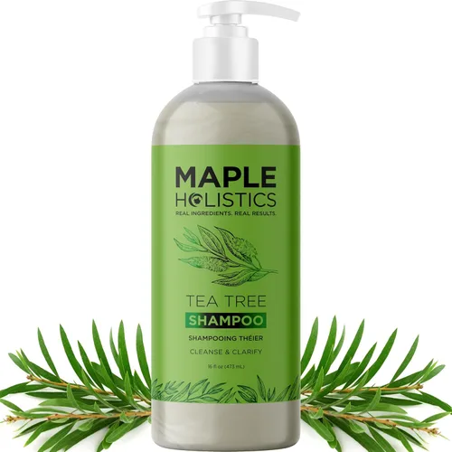 Miniatura 12 de Champú aclarante para acumulación y cabello graso - Champú de árbol de té para hombres y mujeres con aceite esencial de romero para cabello graso