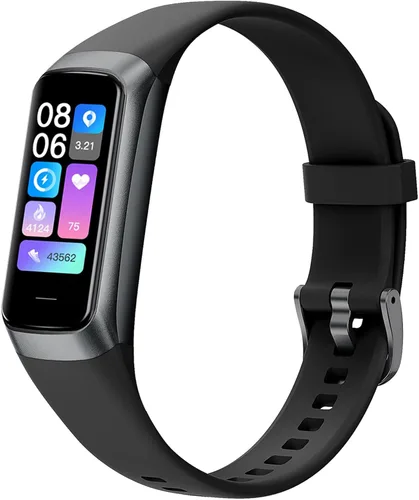 Keep Health Fitness Trackers para mujeres y hombres Amoled Step Counter Slim Thin 25 modos deportivos con monitor de presión arterial de frecuencia