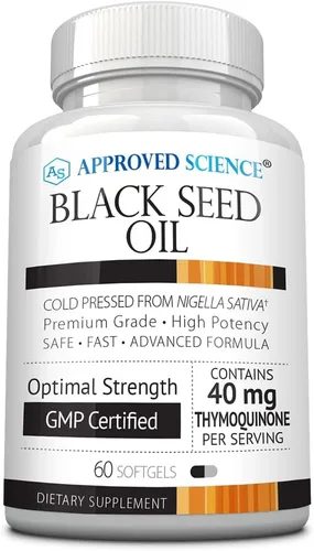 Approved Science Aceite de semilla negra – Nigella sativa prensada en frío – Aumenta la inmunidad, la salud respiratoria, cognitiva y digestiva – 2%