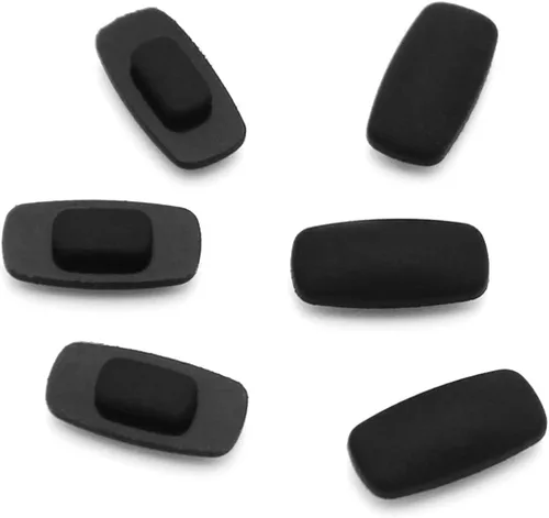 Miniatura 3 de 4 pares de almohadillas de nariz de repuesto de silicona para lentes, lentes de sol, rectángulo negro