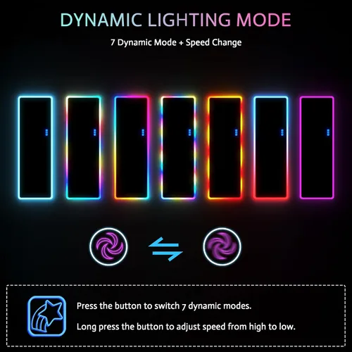 Miniatura 7 de Vlsrka Espejo de longitud completa de 47x16 pulgadas con luces RGB, espejo iluminado LED para colgar sobre la puerta, cuerpo completo, iluminación