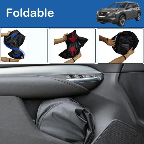 Miniatura 8 de Parasol para parabrisas para Nissan Rogue 3ª generación 2021 2022 2023 (no para Rogue Sport), pantalla plegable para ventana delantera, bloquea