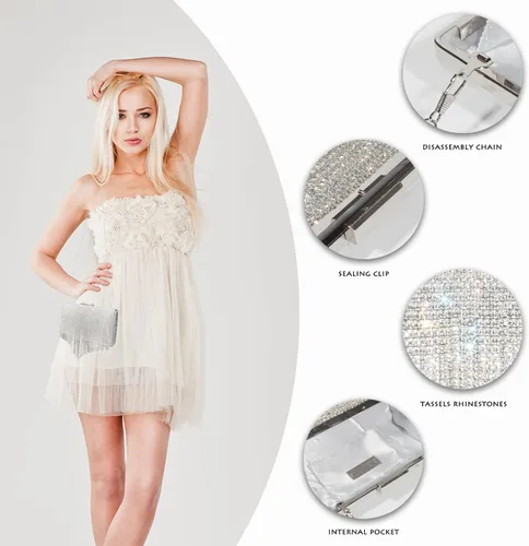 Miniatura 2 de AOYUNHUI Monederos de mano para mujer, bolso cruzado de boda, bolso cruzado para mujer, boda, graduación, fiesta, club
