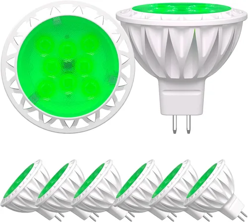 Miniatura 16 de Paquete de 12 bombillas LED MR16, equivalente a 50 W, 5000 K luz blanca diurna 5 W GU5.3 MR16 12 V, ángulo de haz de 38 grados para paisaje, 5000K