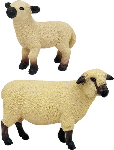 Gemini&Genius Juguetes de cordero figuras de animales de granja, juego de juguetes de Shaun The Sheep. Ideal para suministros de fiesta de niños,