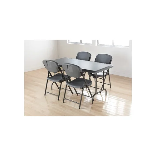 Miniatura 3 de Iceberg Enterprises Rough N Ready Series - Silla plegable de resina, marco de acero, carbón - US-ICE64007