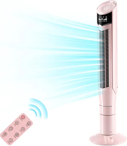 Miniatura 9 de Antarctic Star - Ventilador de torre portátil, ventilador de piso oscilante de 85°, ventilador silencioso de enfriamiento, temporizador de 12H, Negro