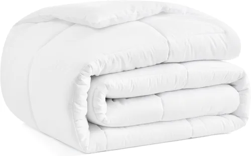 Casual Living Relleno de edredón California King, manta refrescante, ligera, hipoalergénica, reversible, color blanco, con puntada en caja, ropa de