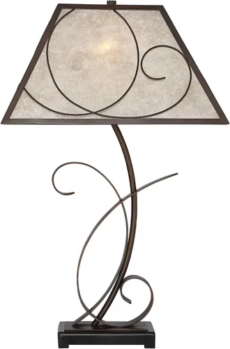 Miniatura 9 de Franklin Iron Works Teri - Lámpara de mesa rústica de 3 vías con núcleo de casa de campo de 27 pulgadas de alto con atenuador y puerto de carga USB