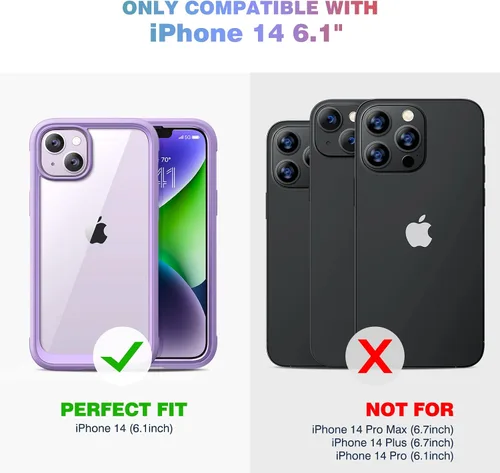 Miniatura 269 de Diaclara Funda diseñada para iPhone 16, mejorada [protección completa de la cámara], carcasa resistente de cuerpo completo con protector de pantalla