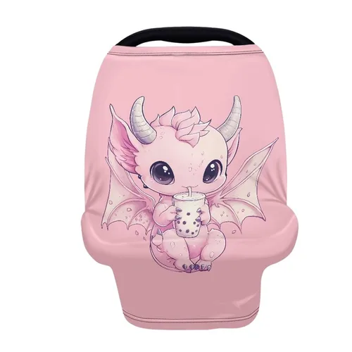 Miniatura 32 de Wanyint Fundas de asiento de automóvil para bebé, toldo para niños y niñas, multiusos, fundas de lactancia materna, bufanda de lactancia, decoración