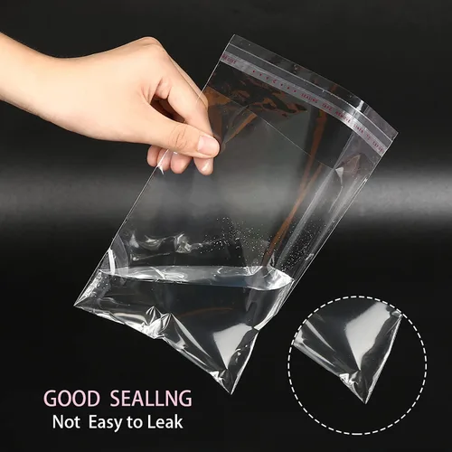 Miniatura 7 de 120 bolsas de celofán autoadhesivas transparentes de 6 x 10 pulgadas, bolsas de polietileno de plástico transparente de 1.4 mils, bolsa