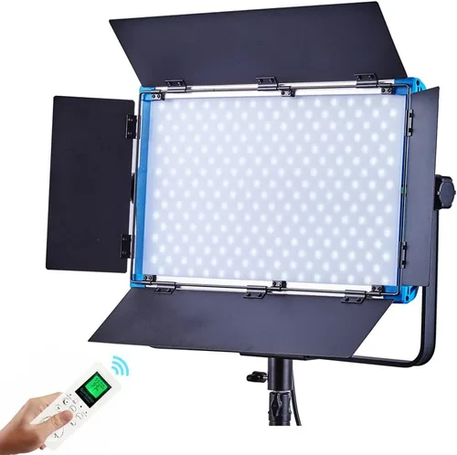 Miniatura 3 de RGBW - Panel de luz de video suave LED 2800K-10000K ajustable por DMX/aplicación de teléfono/control remoto con puertas de granero, iluminación