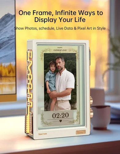 Miniatura 6 de Divoom Times Frame - Marco de Fotos Digital WiFi de 10.1" con 64GB, Aplicación Gratuita sin Costos de Suscripción, Soporta la Carga de Blanco