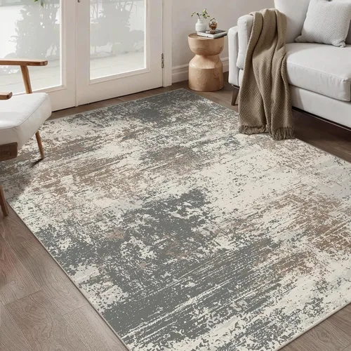 Miniatura 25 de Ciicool Alfombra de pasillo lavable de 2 x 6, alfombra moderna abstracta para pasillo, antideslizante, delgada, ligera, con estampado gris marino