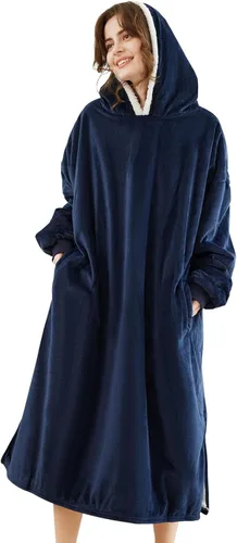 Miniatura 11 de LetsFunny Manta con Capucha, Sudadera Manta de Forro Polar Sherpa de Gran Tamaño Usable, Súper Suave Cálida y Acogedora con Bolsillo Gigante, Girasol