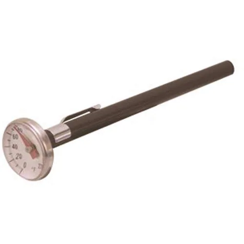 Miniatura 3 de Supco ST02 Termómetro de esfera de bolsillo de acero inoxidable, vástago de 5 pulgadas, esfera de 1 pulgada, 0 a 220 grados F