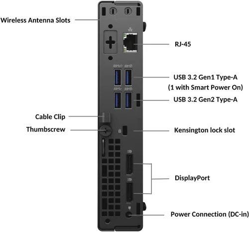 Miniatura 5 de Dell Computadora de escritorio Micro OptiPlex 7080, Intel Core i5-10500T de 10ª generación, 16 GB DDR4 RAM 512 GB SSD, teclado y mouse, 2