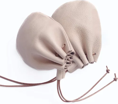 Miniatura 3 de Fantástica mano de obra de cuero genuino con cordón monedero