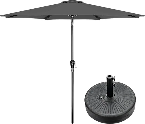 Miniatura 22 de Simple Deluxe - Sombrilla de patio de 7.5 pies para exteriores con botón de inclinación/manivela, 6 varillas robustas para jardín, cubierta, patio