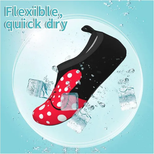 Miniatura 6 de Fashion Kawaii Red Bow Polka Dot Water Shoes for Boys and Girls, Kid Quick Dry Non-Slip Water Skin Barefoot Sports Shoes Aqua Socks for Beach Swim