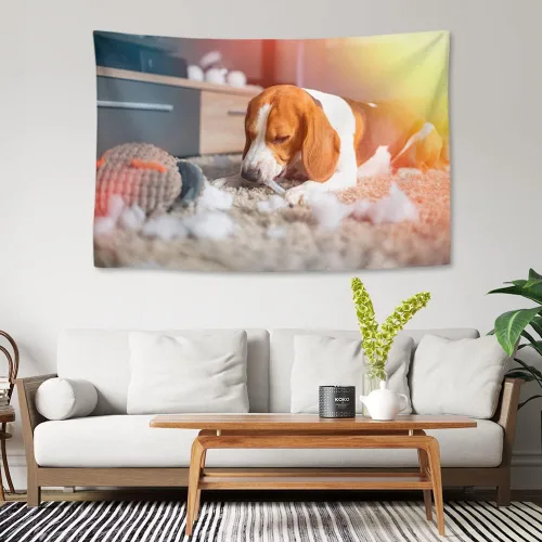 Miniatura 3 de KafePross Tapiz personalizado para colgar en la pared, 30 x 30 pulgadas, personaliza tu imagen, texto, dormitorio, pancarta para dormitorio