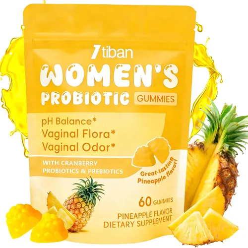 Miniatura 8 de Gomitas de probióticos vaginales para mujeres, gomitas femeninas de equilibrio de pH premium, olor saludable, equilibrio de levadura y flora +