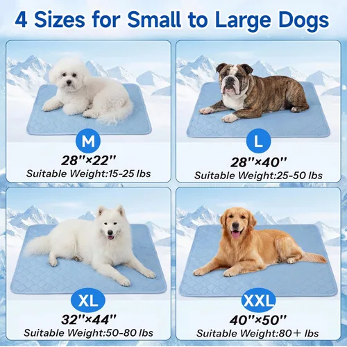 Miniatura 6 de PatiencET Tapete refrescante para perros, 22 x 28 pulgadas, tapete fresco para mascotas para perros y gatos, almohadilla refrescante de seda