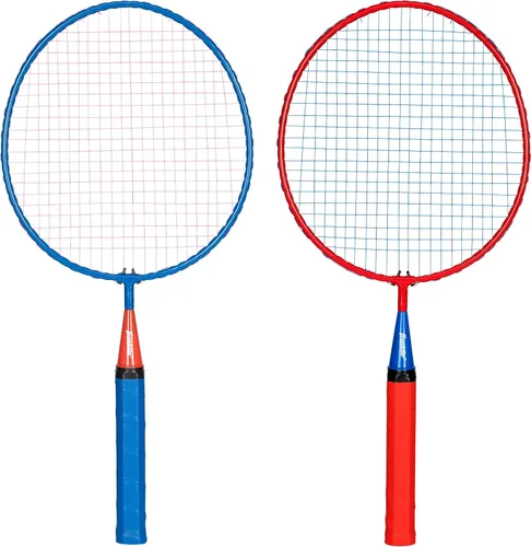 Miniatura 6 de Franklin Sports Juego de raqueta de bádminton - Smashminton, de gran tamaño, conjunto juvenil para 2 jugadores con pájaros para niños