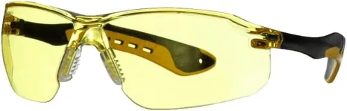 Miniatura 6 de 3M - Lentes de seguridad con patillas planas con lente resistente a los arañazos, marco ámbar, 1 par