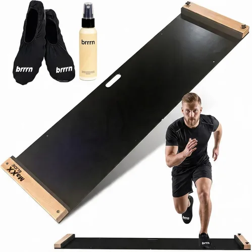 Tabla deslizante ajustable (5 pies o 6 pies) – Tabla de entrenamiento lateral premium para hockey, velocidad, agilidad y fitness en casa | Incluye