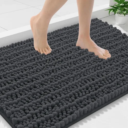 Miniatura 341 de Smiry Alfombras de Baño 24x16 pulgadas, Alfombras de Baño de Chenilla Extra Suaves y Absorbentes, Respaldo de Goma Antideslizante, Lavable a Máquina