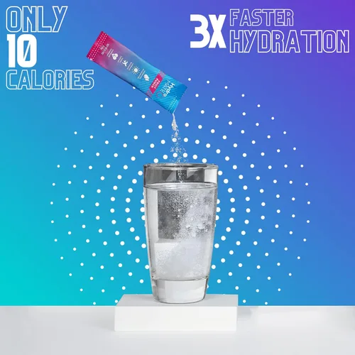 Miniatura 6 de HydroMATE Paquetes de electrolitos en polvo sabor ponche de frutas para hidratación, bajo en azúcar, 16