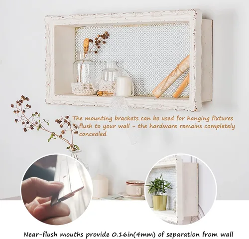 Miniatura 5 de Colgador de Fotos con Taco Francés, Soporte de Pared de Aluminio con Enganche Z (2 Pares de 6 Pulgadas)