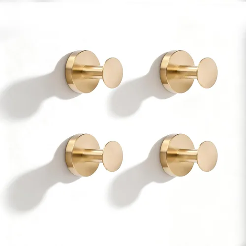 Miniatura 9 de NEWRAIN Ganchos para toallas de baño, paquete de 2 toalleros para pared de baño, puerta de armario, cocina, dormitorio, hotel, diseño moderno y sin
