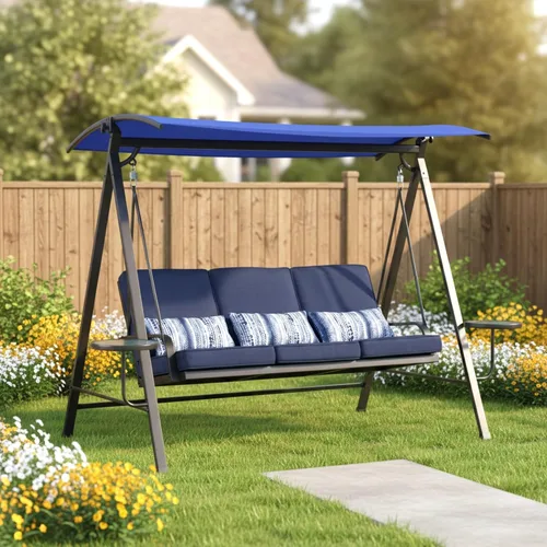 Miniatura 2 de Garden Winds Cubierta superior de toldo de repuesto reforzada compatible con el columpio Living Accents 20S6026B, azul clásico, Riplock 350