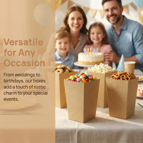 Miniatura 8 de ABOOFAN 50 cajas de papel para palomitas de maíz, bolsas de palomitas de maíz, 5.35 pulgadas de alto, soporte de papel abierto para palomitas