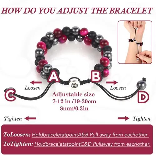 Miniatura 28 de Triple Protection Bracelet - for Protect & Balance - Energy Crystal Handmade Bracelets for Men Women