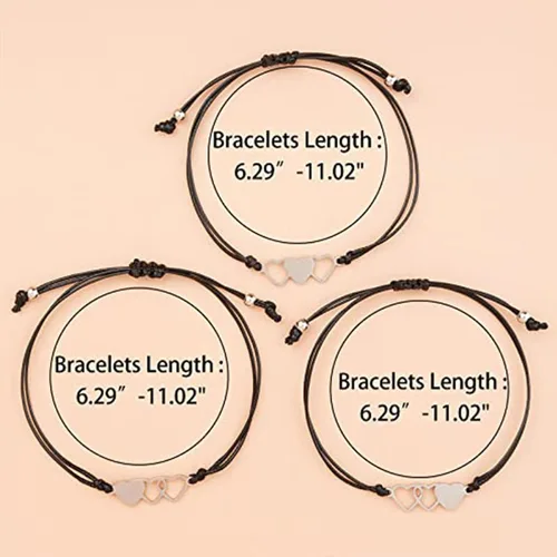 Miniatura 6 de Long tiantian 2 pulseras para mejores amigas, pulseras elásticas con cuentas de amistad, pulseras con dije de corazón, regalos de cumpleaños