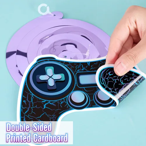 Miniatura 3 de WERNNSAI Remolinos Colgantes de Videojuegos - 21 PIEZAS Decoraciones de Fiesta de Videojuegos para Niños Varones Jugadores Fiesta de Cumpleaños