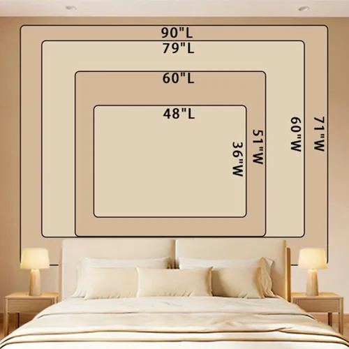Miniatura 4 de Apdidl - Tapiz bohemio para colgar en pared, ideal para la estética del dormitorio, tapices vintage bohemios de los años 70 con diseño de arco iris