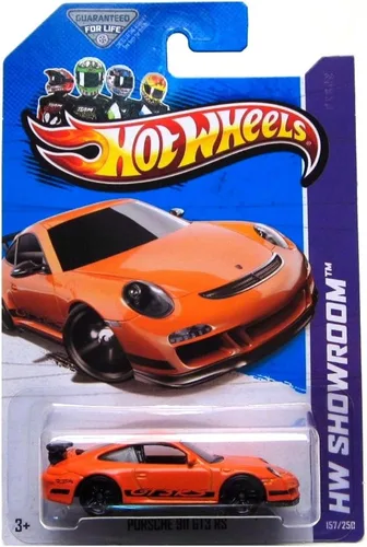 Hot Wheels Porsche 911 GT3 RS 2013 HW Showroom Series Naranja Porsche 911 GT3 RS 1:64 Escala Coleccionable Die Cast Metal Toy Car Model