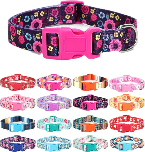 Miniatura 13 de Collares de Navidad para perros pequeños, lindos collares suaves y ajustables para perros y niñas, S 22. Estilo navideño