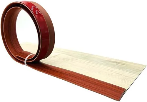 Miniatura 10 de KADEUX Tira de PVC para alfombras y bordes de piso, tira autoadhesiva de transición de umbral de tira divisora de piso, altura < 0.197 in