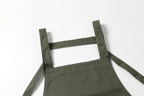 Miniatura 32 de Jeelow Delantal de cocina de algodón o sarga de algodón para hombres y mujeres, ajustable con bolsillos ajustables