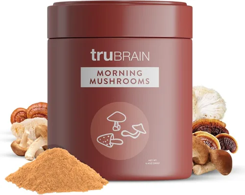 TruBrain Hongos matutinos: alternativa de café con superalimentos y adaptógenos | Melena de León, Chaga, Cordyceps y Setas Reishi cultivados en