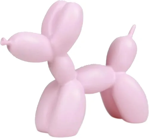 Helxcare Globo Perro Mini Arte Animal Estatua Pequeña (Rosa)
